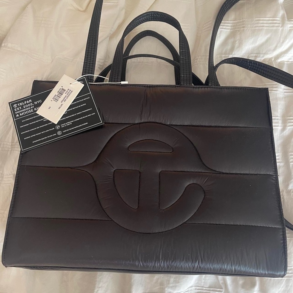 Telfar x Moose Knuckles Medium Puffy Black Tote - Limited Edition